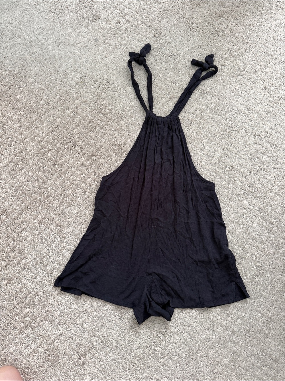 Xhilaration Brown Crinkled Halter Mini Dress